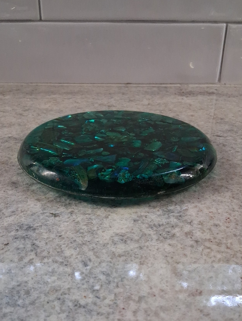 Handcrafted Abalone Resin Trivet